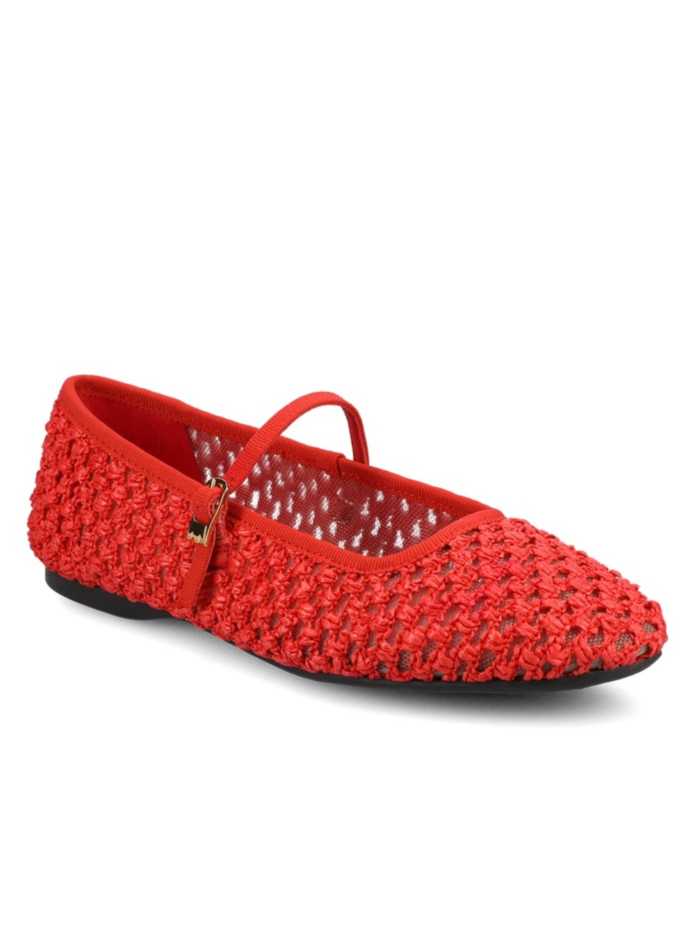Birdies Red The Hummingbird Openweave Raffia Mary Jane Flat Women’s Size 9